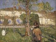 John Peter Russell Loing at Moret oil painting on canvas